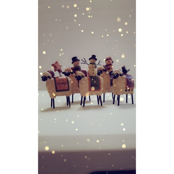 Blossom Bucket Other - Blossom Bucket Sheep/Snowmen Retired 2009 Lot of 5 Boston Road By Barbara Lloyd